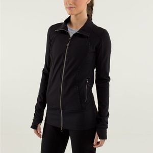 Lululemon Nice Asana Jacket ruffle - size 6 - black